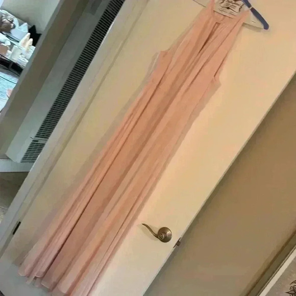 Dessy Collection Keyhole dress Style 1502- blush color - Picture 1 of 6